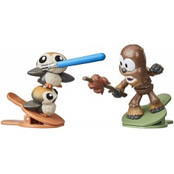 Figura Star Wars SW Battle BOBBLERS 2PK CHEW Porgs (Importación USA)