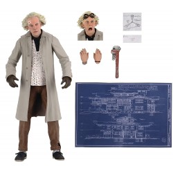 Action Figure NECA Back to The Future Doc Brown Ultimate Version Wrench Flux Capacitor Drawing & Blueprint