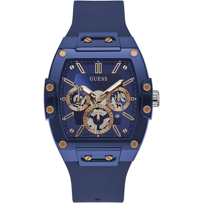 trend blue silicone strap chronograph watch gw0203g7