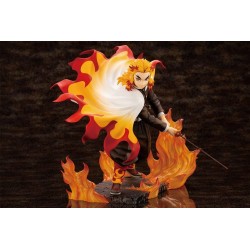 Action Figure Kotobukiya Demon Slayer: Kimetsu no Yaiba: Kyojuro Rengoku ArtFX J Statue, Multicolor