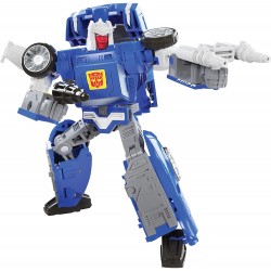 Action Figure Transformers Toys Generations War for Cybertron: Kingdom Deluxe WFC-K26 Autobot Tracks Action Figure - Kids Ages 8 and Up, 5.5-inch