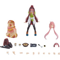 Action Figure Figma Max Factory Laid-Back Camp: Nadeshiko Kagamihara Deluxe Action Figure, Multicolor