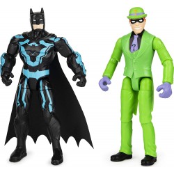 Action Figure DC Comics Batman 4-inch and The Riddler Action Figures with 6 Mystery Accessories, Kids Toys for Boys Aged 3 up