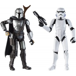 Action Figure Star Wars Galaxy of Adventures The Mandalorian 5-Inch-Scale Figure 2 Pack with Fun Blaster Accessories, Toys for Kids Ages 4 and Up (Amazon Exc