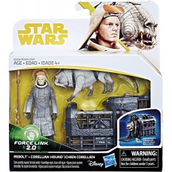 Action Figure Star Wars Rebolt and Corellian Hound - Force Link 2.0 Action Figures