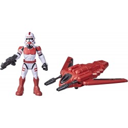 Action Figure Star Wars Mission Fleet Gear Class Shock Trooper Secure The City 2.5-Inch-Scale Figure and Vehicle, Toys for Kids Ages 4 Up