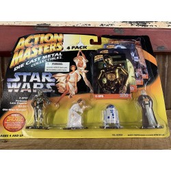 Action Figure Star Wars Action Masters 4 pack with C-3PO R2-D2 Leia and Obi Wan Kenobi