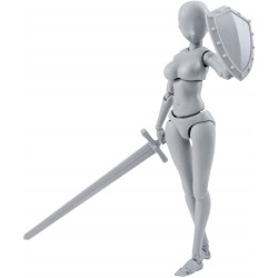 Action Figure Bandai Tamashii Nations S.H. Figuarts Body-Chan Takarai Yabuki Kentaro Edition DX Set (Gray Color Ver.) Action Figure