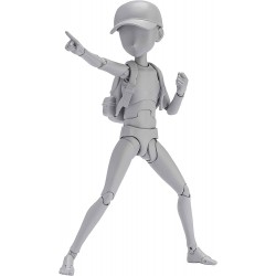 Action Figure Bandai Tamashi Nations - Body Kun Ken Sugimori Edition DX Set (Gray Color Version), Spirits S.H.Figuarts