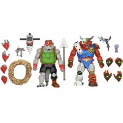 81893 TMNT Cartoon Dirtbag/GROUNDCHUCK 2-Pack Ninja Statues, Multicoloured