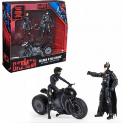 The Batman 2022 Movie Series Selina Kyle Chase Set with Batman and Motorcycle