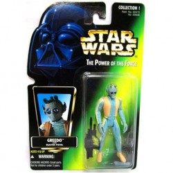 Star Wars, The Power of the Force Green Card, Greedo Action Figure, 3.75 Inches