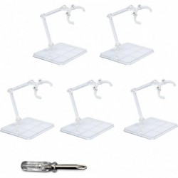 Action Figure Stand, 5 Pcs Transparent Assembly Action Figure Display Holder Base Model Support Stan