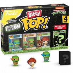 Bitty Pop! Teenage Mutant Ninja Turtles Mini Collectible Toys 4-Pack - Leonardo, Michelangelo, April