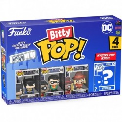 Bitty Pop! DC Mini Collectible Toys 4-Pack - Batman, Robin, Scarecrow & Mystery Chase Figure (Styles