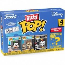 Bitty Pop! Disney Mini Collectible Toys 4-Pack - Goofy, Chip, Minnie Mouse & Mystery Chase Figure (S