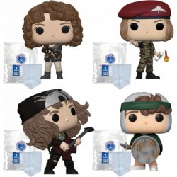 Stranger Things S4: Nancy, Robin with Cocktail, Eddie with Guitar, Dustin with Shield Funko Pops Bun