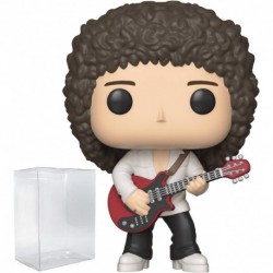 POP Queen - Brian May Funko Pop! Vinyl Figure (Bundled with Compatible Pop Box Protector Case) Multi