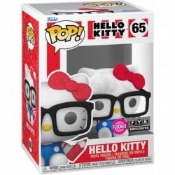 Pop! Hello Kitty 65 - Hello Kitty Hipster Nerd with Glasses Exclusive Flocked