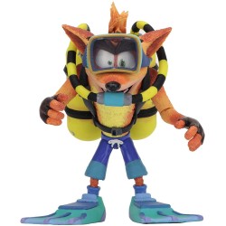 Action Figure NECA Crash Bandicoot Deluxe with Scuba Diving Gear 7"